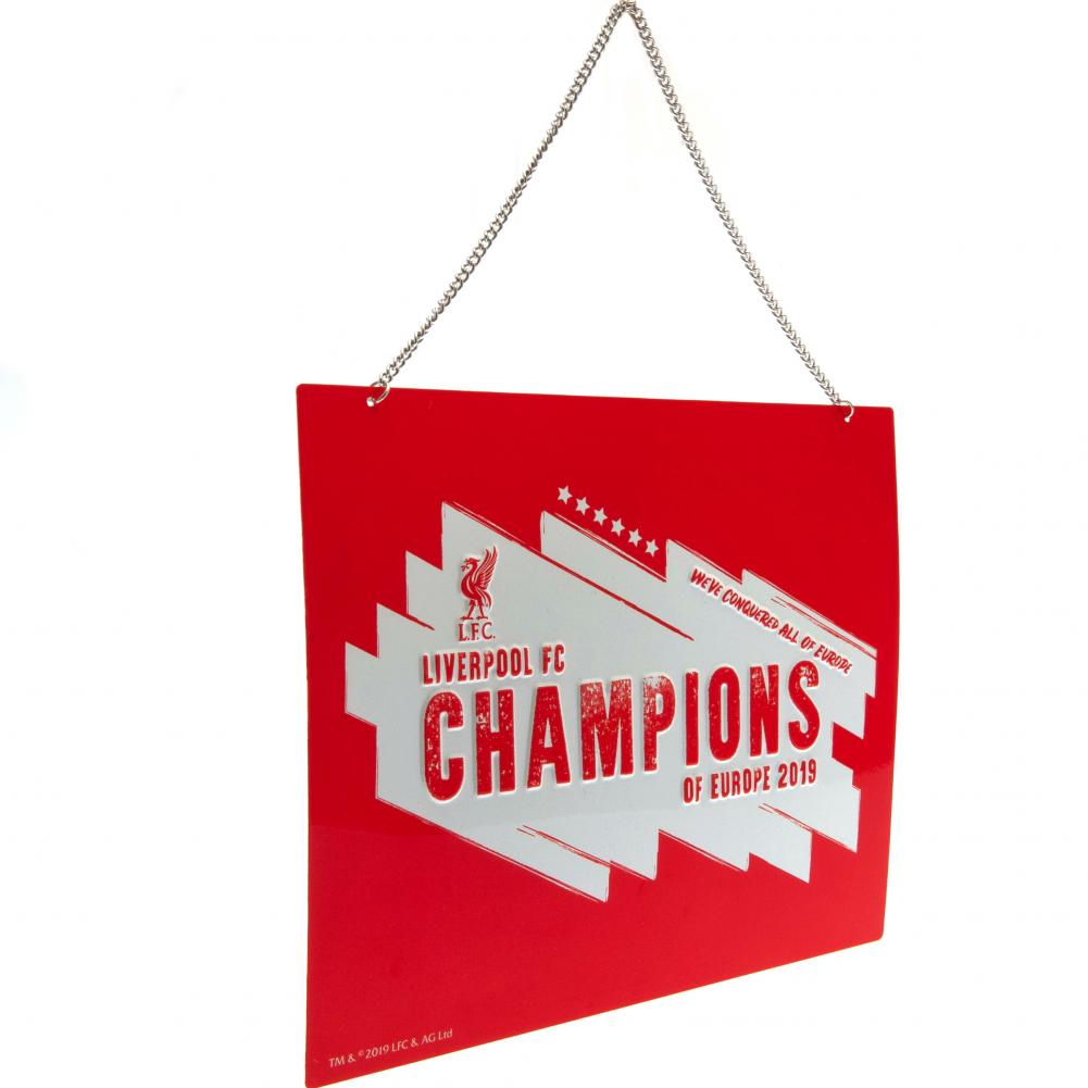 Liverpool FC Champions Of Europe Metal Sign - Shop Signs & Plaques At Gift Moments - 1