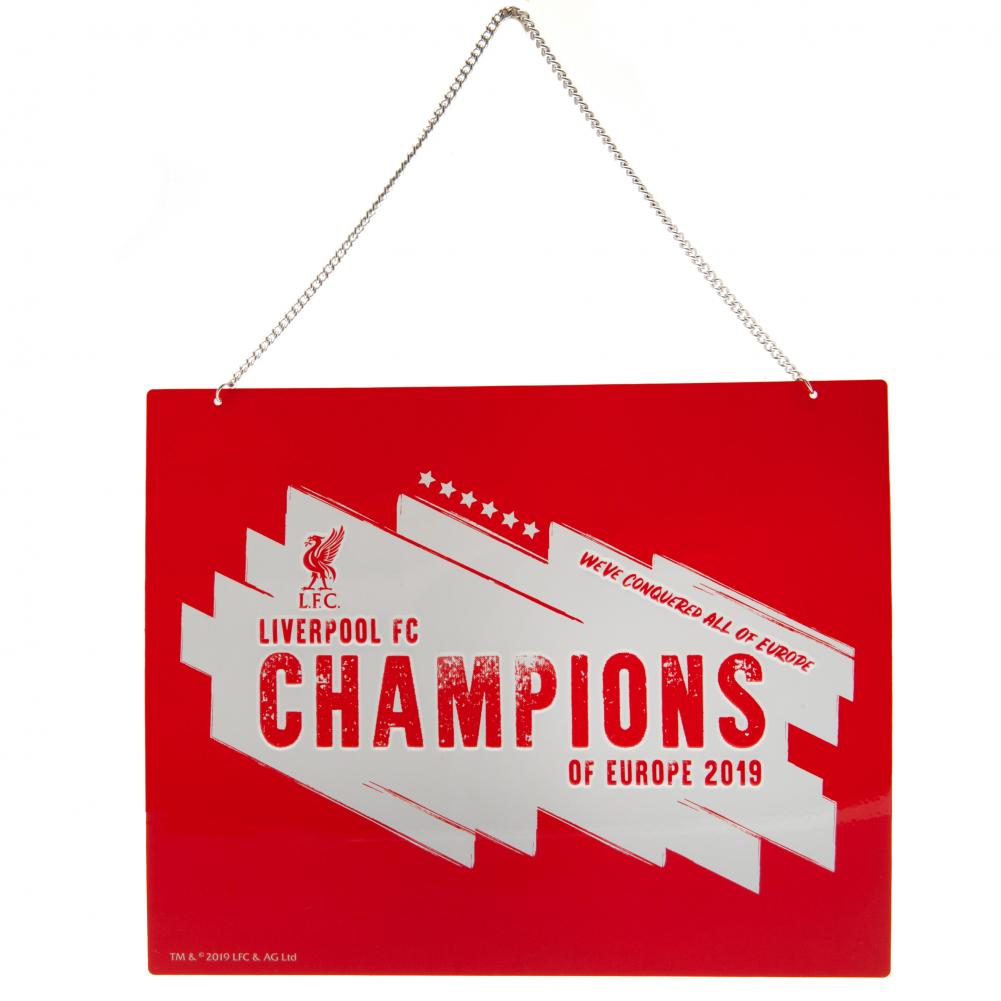 Liverpool FC Champions Of Europe Metal Sign - Shop Signs & Plaques At Gift Moments - 2