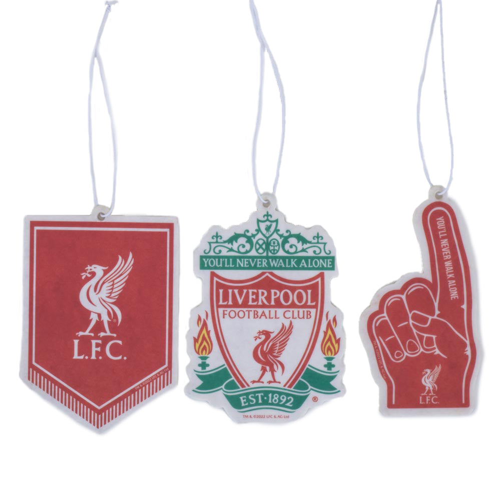 Liverpool FC Crest 3pk Air Freshener - Shop Car Accessories At Gift Moments - 1