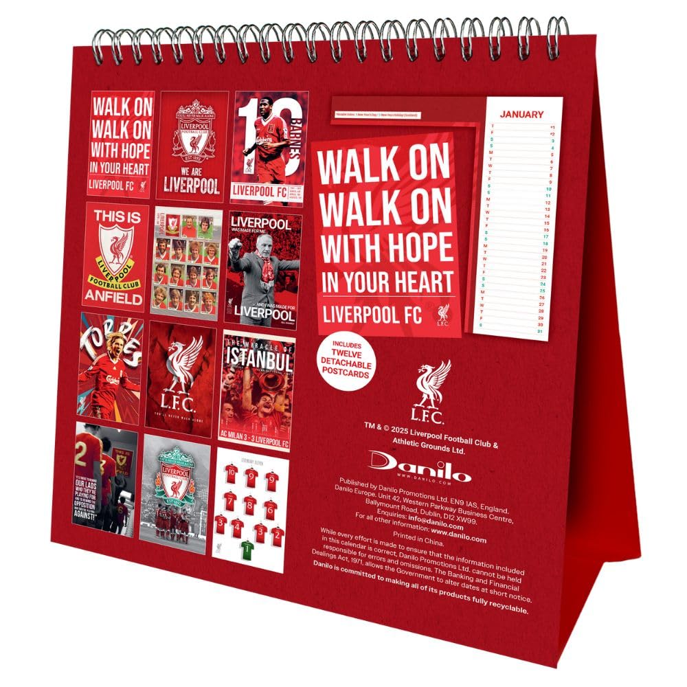 Liverpool FC Desktop Calendar 2026: 3 - Calendars By Liverpool