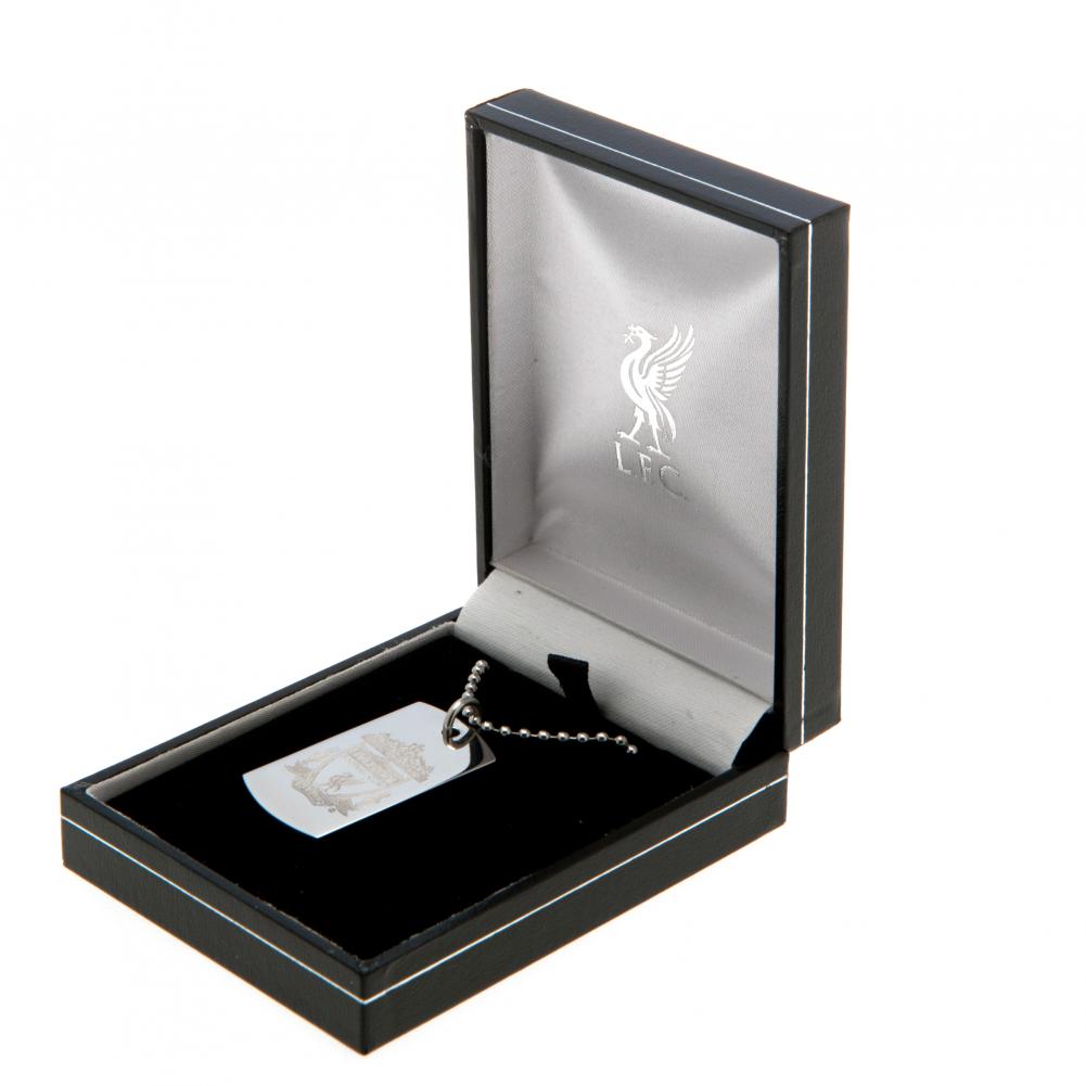 Liverpool FC Engraved Dog Tag & Chain CR - Shop Jewellery At Gift Moments - 1