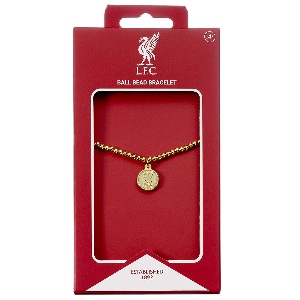 Liverpool FC Gold Finish Bead Bracelet: 2 - Bracelets By Liverpool