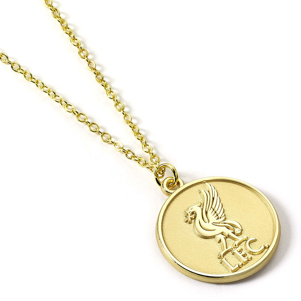 Liverpool FC Gold Finish Crest Necklace: 1 - Necklaces By Liverpool
