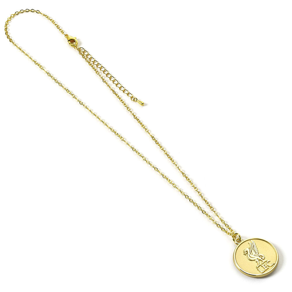 Liverpool FC Gold Finish Crest Necklace: 3 - Necklaces By Liverpool