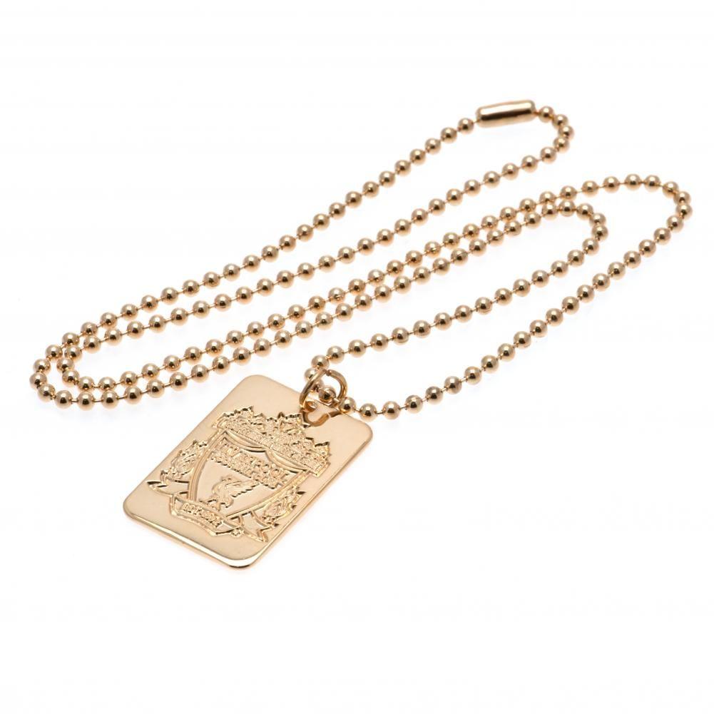 Liverpool FC Gold Plated Dog Tag & Chain - Shop Jewellery At Gift Moments - 3