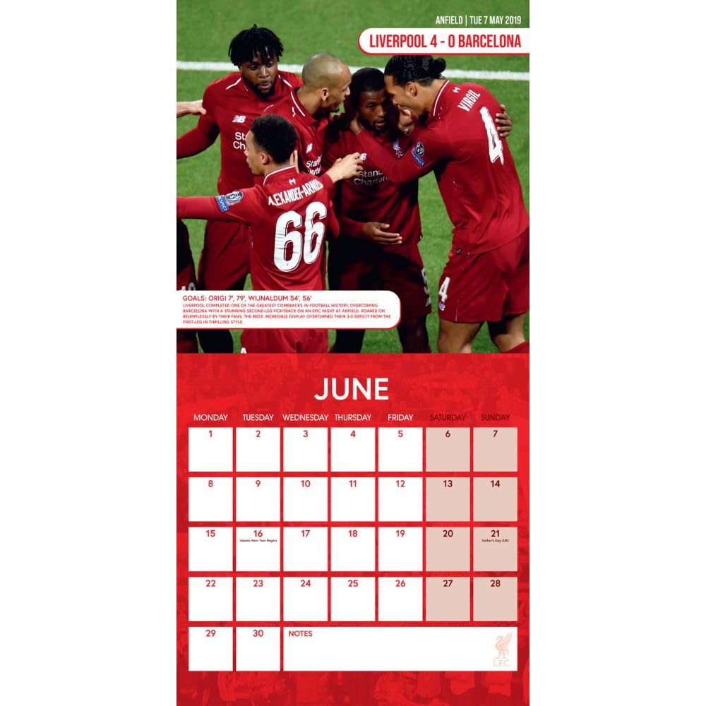 Liverpool FC Legends Square Calendar 2026: 3 - Calendars By Liverpool