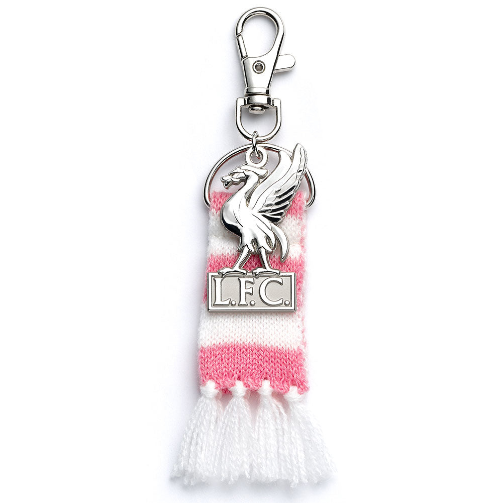 Liverpool FC Pink Bar Scarf Bag Charm - Shop Keyrings At Gift Moments - 2