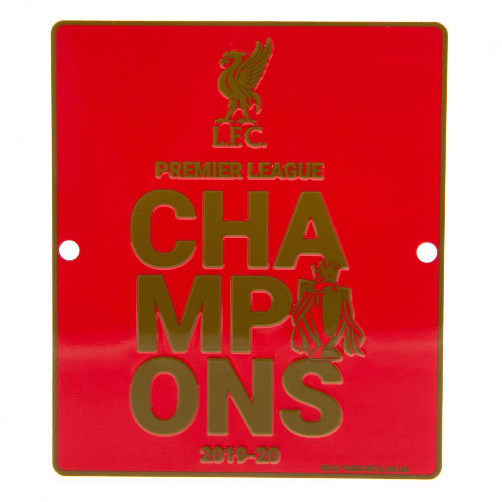 Liverpool FC Premier League Champions Window Sign - Shop Signs & Plaques At Gift Moments - 1