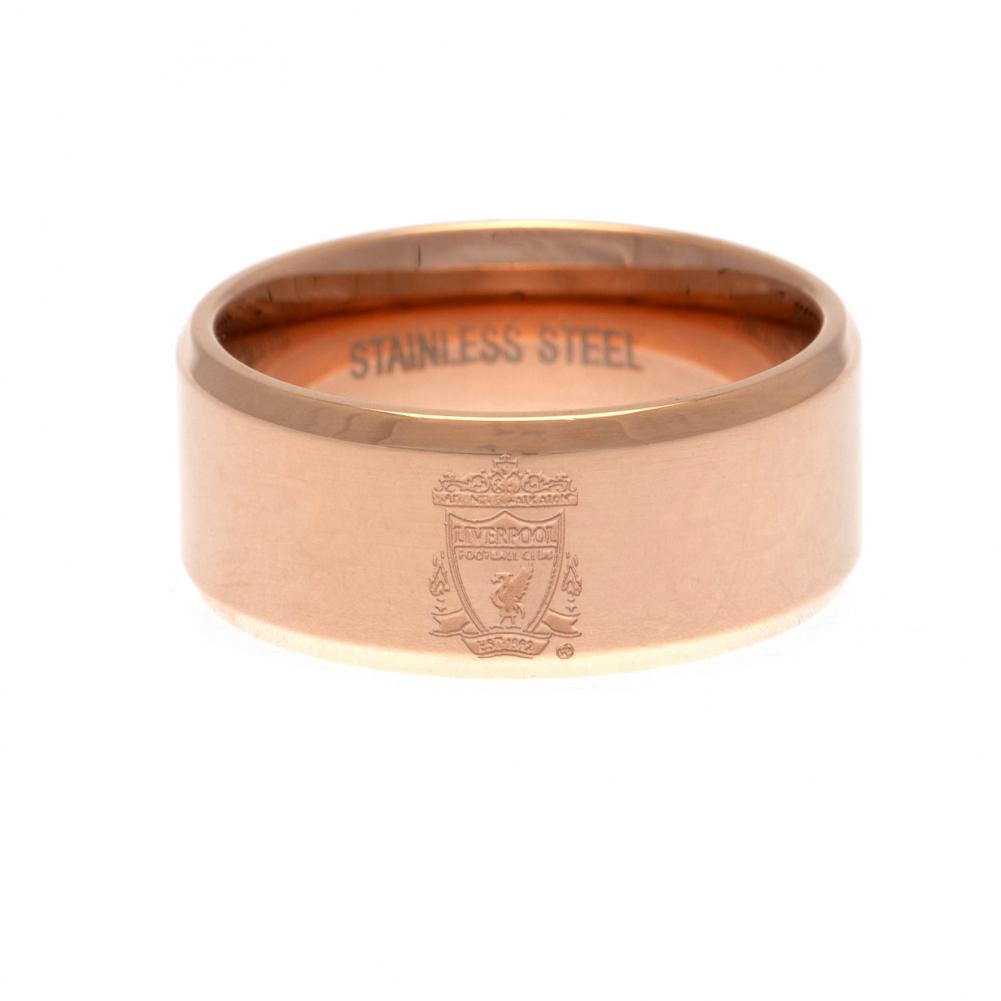 Liverpool FC Rose Gold Plated Ring Large - Shop Jewellery At Gift Moments - 1