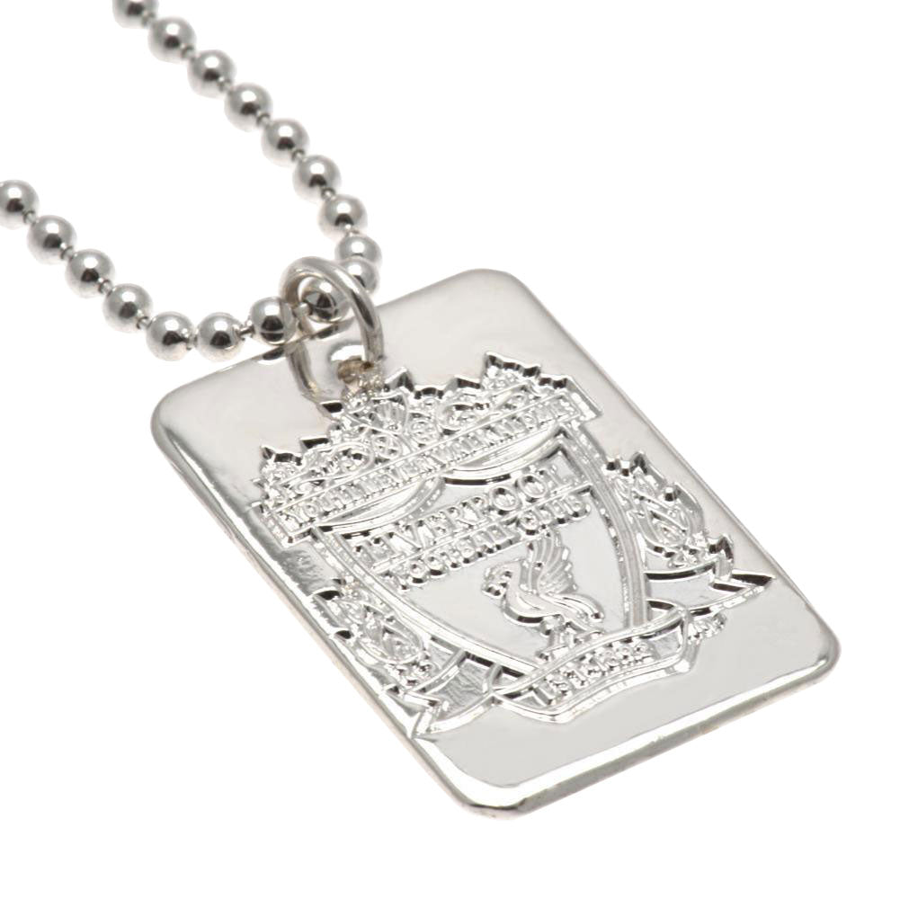 Liverpool FC Silver Plated Dog Tag & Chain - Shop Jewellery At Gift Moments - 2