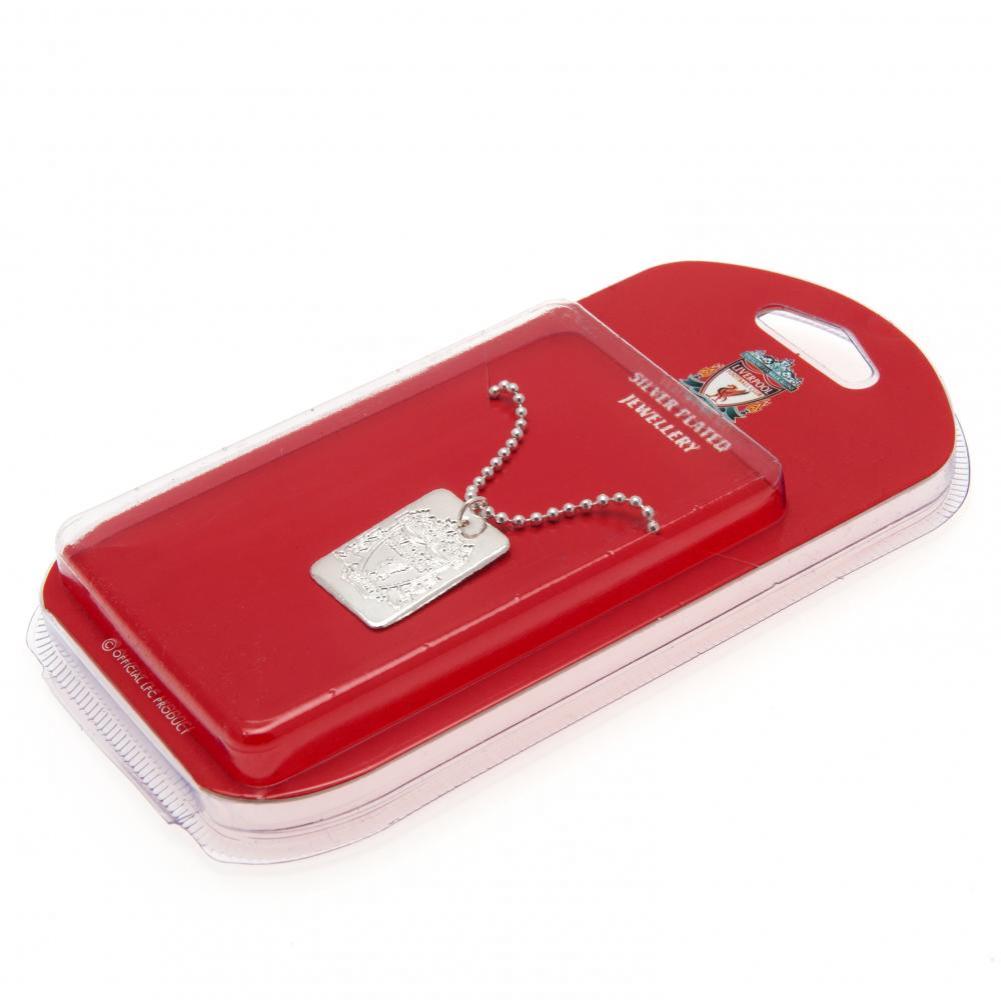 Liverpool FC Silver Plated Dog Tag & Chain - Shop Jewellery At Gift Moments - 1