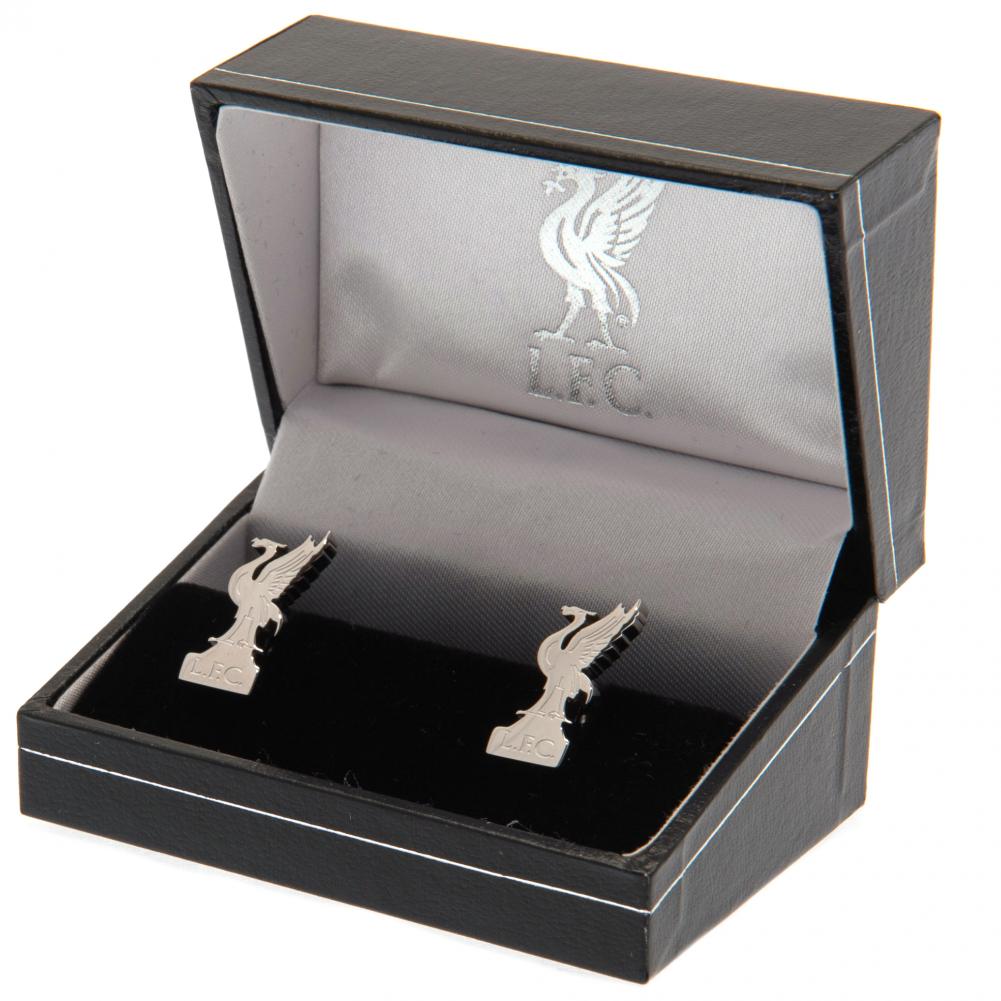 Liverpool FC Stainless Steel Formed Liverbird Cufflinks - Shop Cufflinks & Tie Slides At Gift Moments - 1