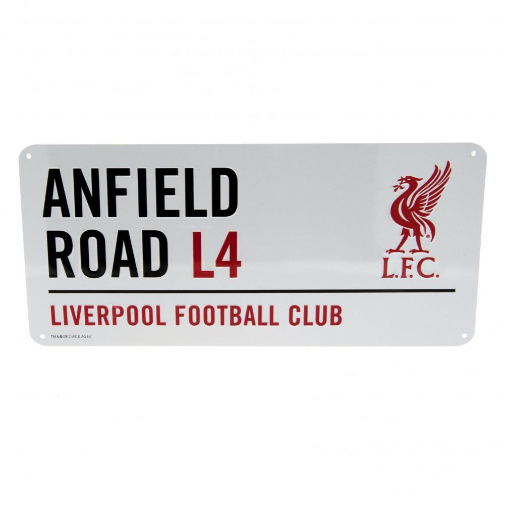 Liverpool FC White Street Sign - Shop Signs & Plaques At Gift Moments - 1