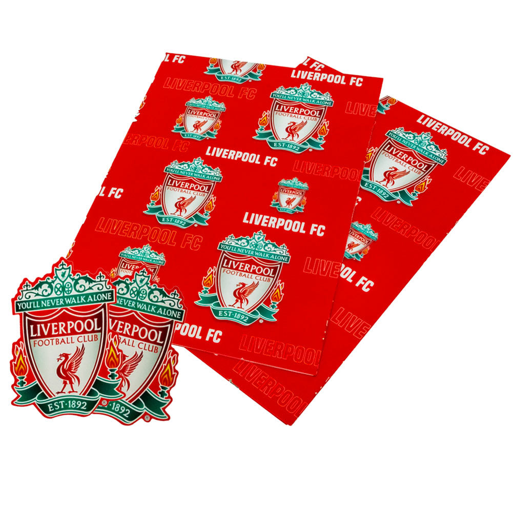 Liverpool FC Text Gift Wrap - Shop Gift Wrap & Bags At Gift Moments - 1