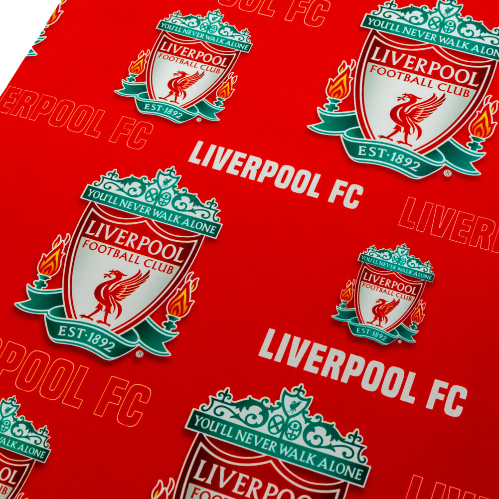 Liverpool FC Text Gift Wrap - Shop Gift Wrap & Bags At Gift Moments - 4