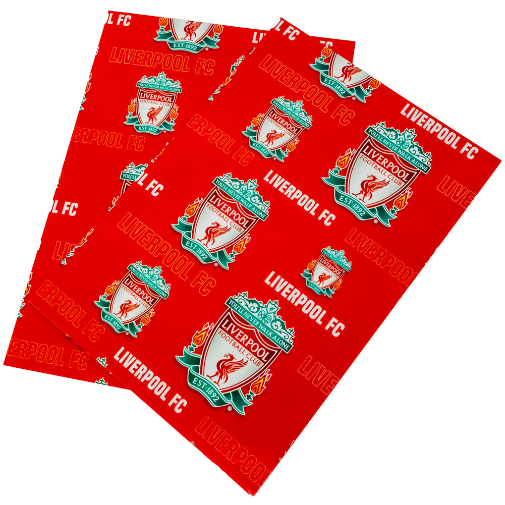 Liverpool FC Text Gift Wrap - Shop Gift Wrap & Bags At Gift Moments - 2