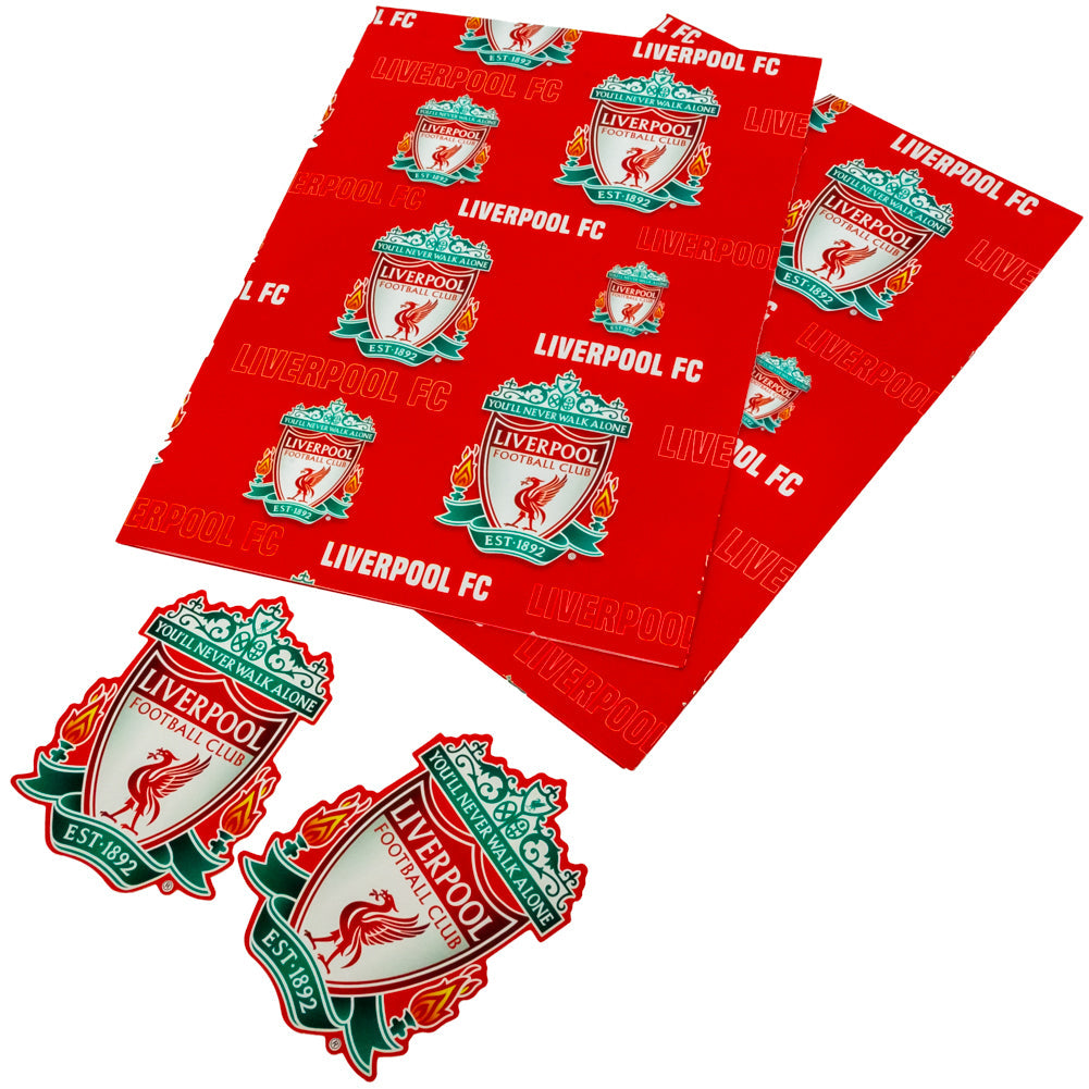 Liverpool FC Text Gift Wrap - Shop Gift Wrap & Bags At Gift Moments - 3