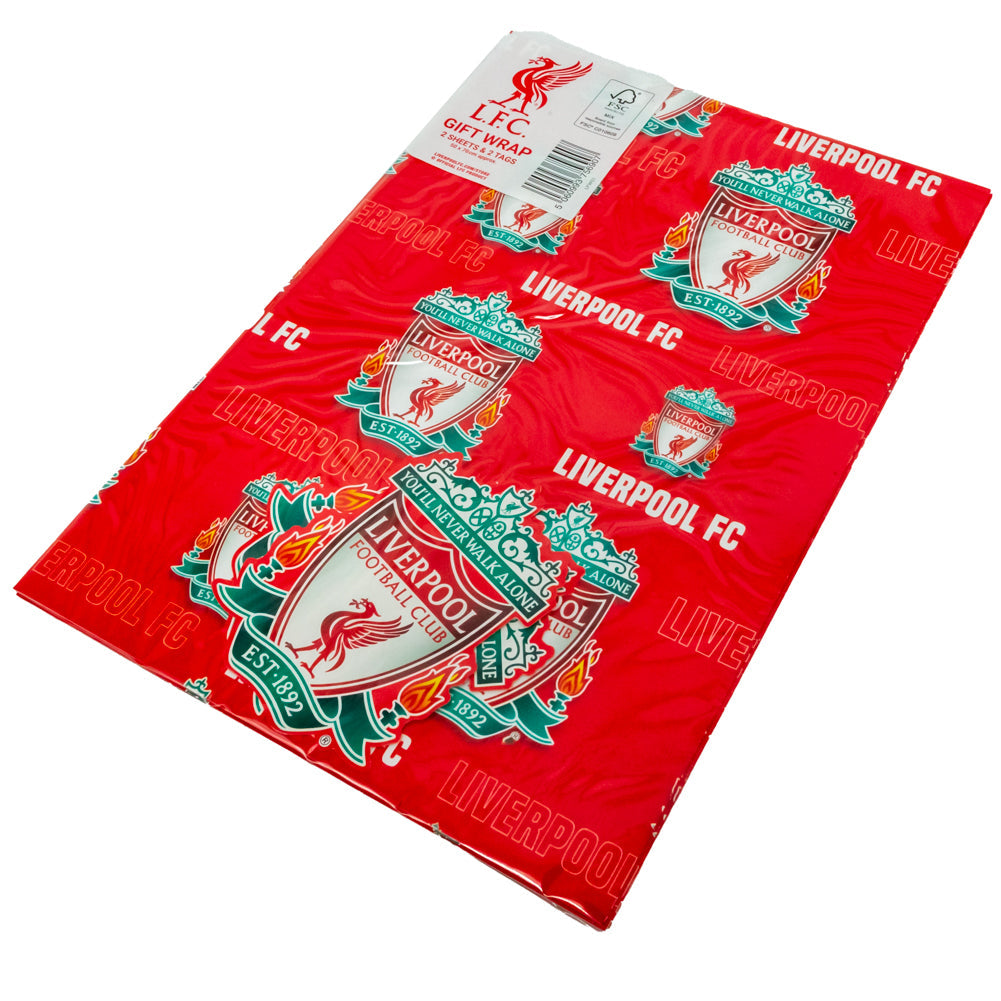 Liverpool FC Text Gift Wrap - Shop Gift Wrap & Bags At Gift Moments - 5