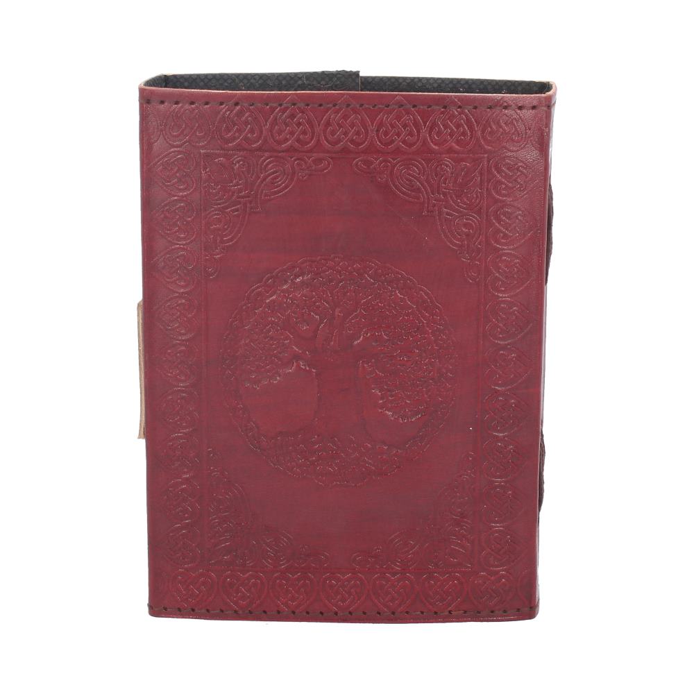 Lockable Tree Of Life Red Leather Journal 13 x 18cm: 5 - Leather Journals By Gift Moments
