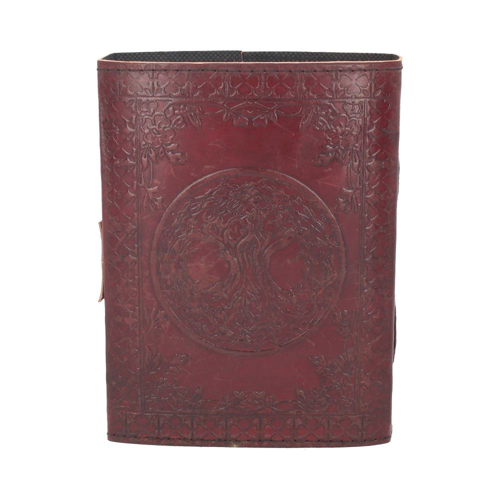 Lockable Tree Of Life Red Leather Journal 15 x 21cm - Shop Leather Journals At Gift Moments - 5