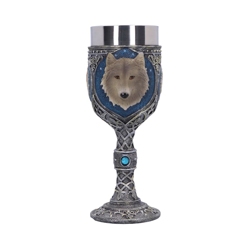Lone Wolf Grey Animal Goblet 19.5cm: 2 - Goblets & Chalices By Gift Moments