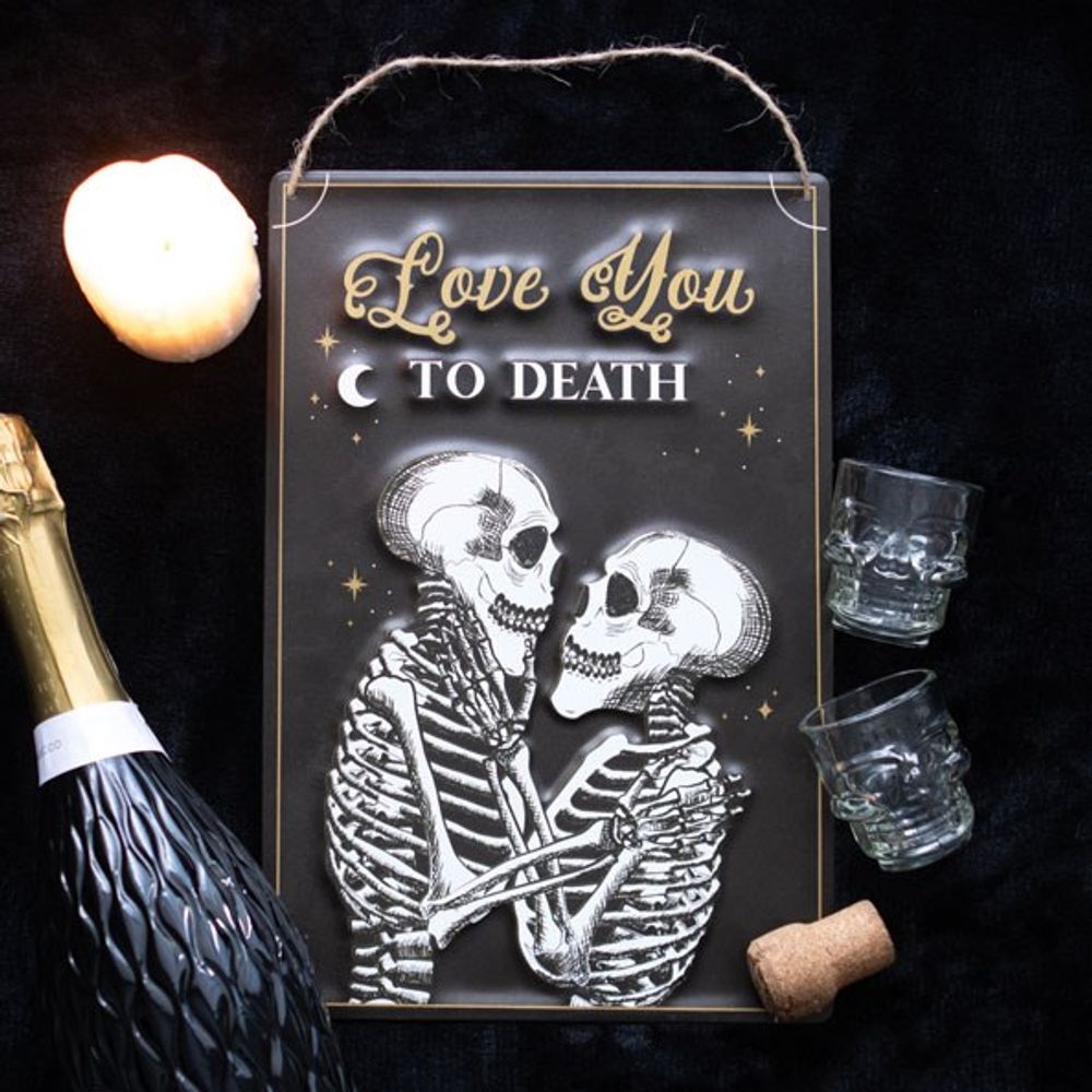Love You To Death Hanging Metal Sign: 1 - By Gift Moments