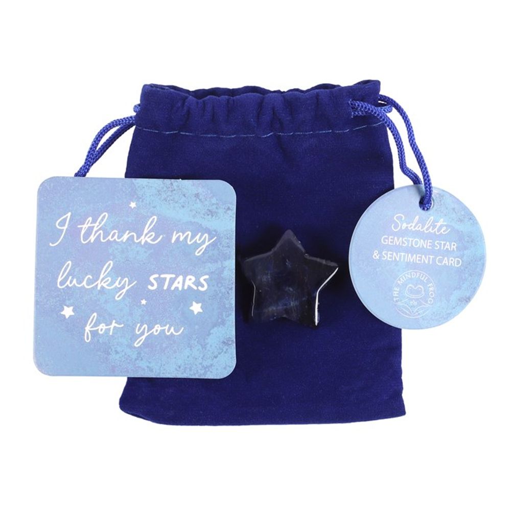 Lucky Stars Lucky Sodalite Crystal Star in a Bag: 1 - By Gift Moments