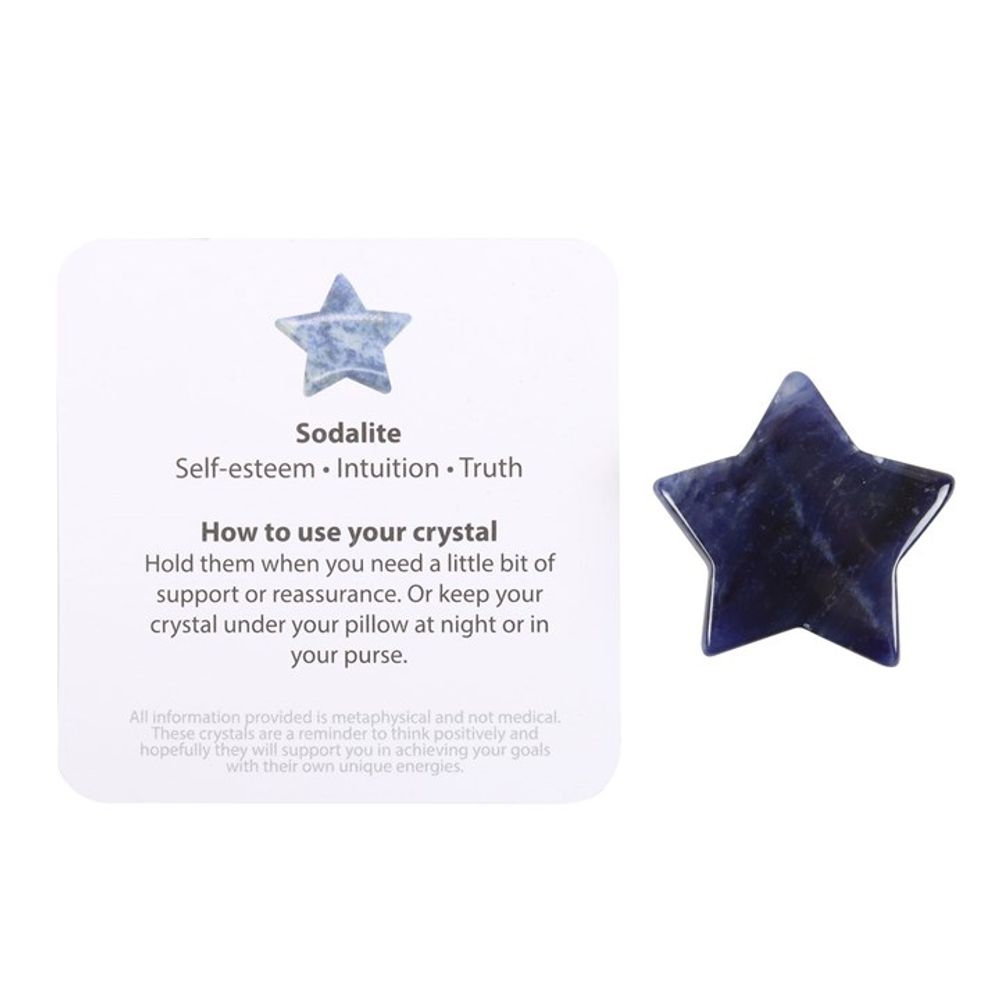 Lucky Stars Lucky Sodalite Crystal Star in a Bag: 2 - By Gift Moments