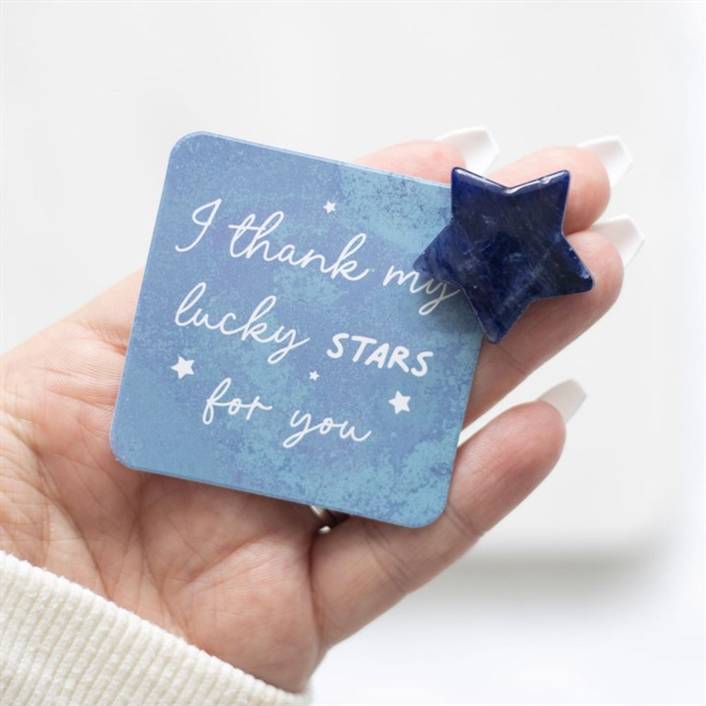 Lucky Stars Lucky Sodalite Crystal Star in a Bag: 4 - By Gift Moments