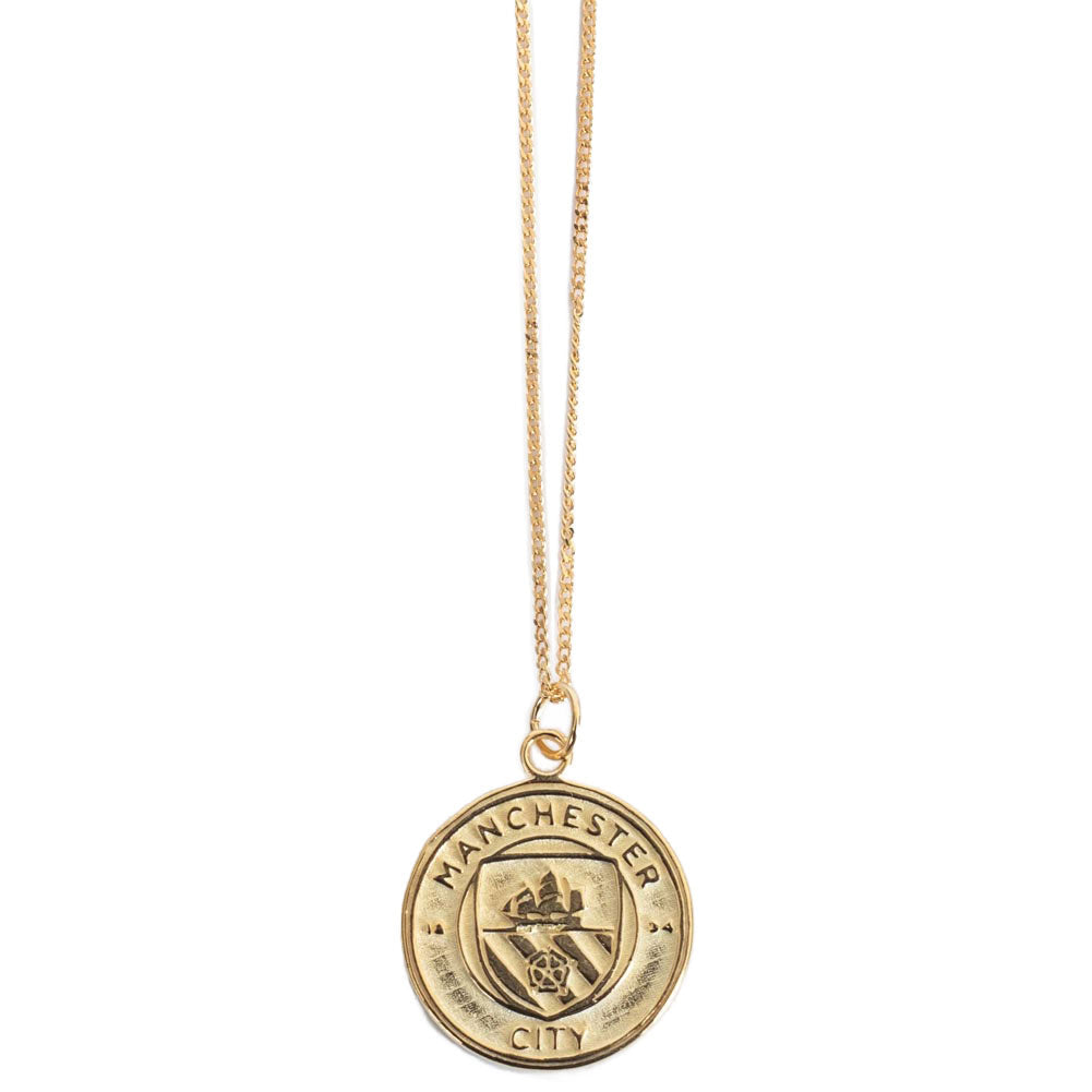 Manchester City FC 18ct Gold Plated on Silver Pendant & Chain - Shop Necklaces At Gift Moments - 2