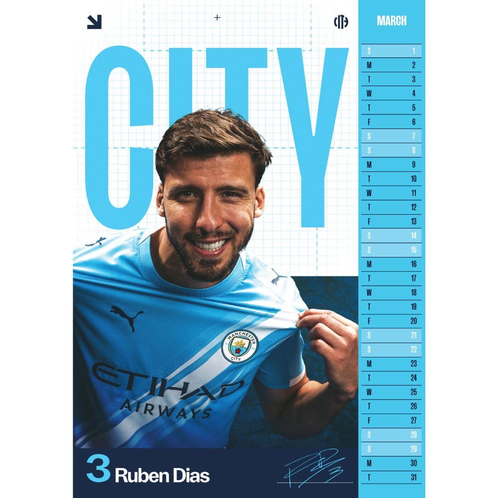 Manchester City FC A3 Calendar 2026: 2 - Calendars By Manchester City