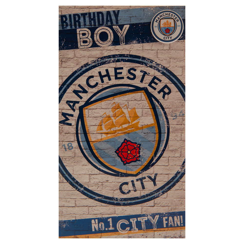 Manchester City FC Boy Birthday Card: 4 - Greeting Cards By Manchester City