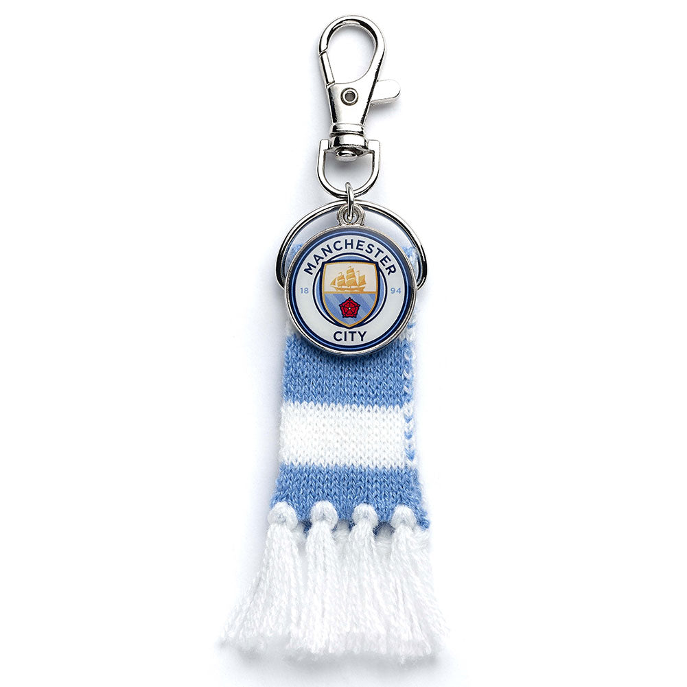 Manchester City FC Blue Bar Scarf Bag Charm: 2 - Keyrings By Manchester City