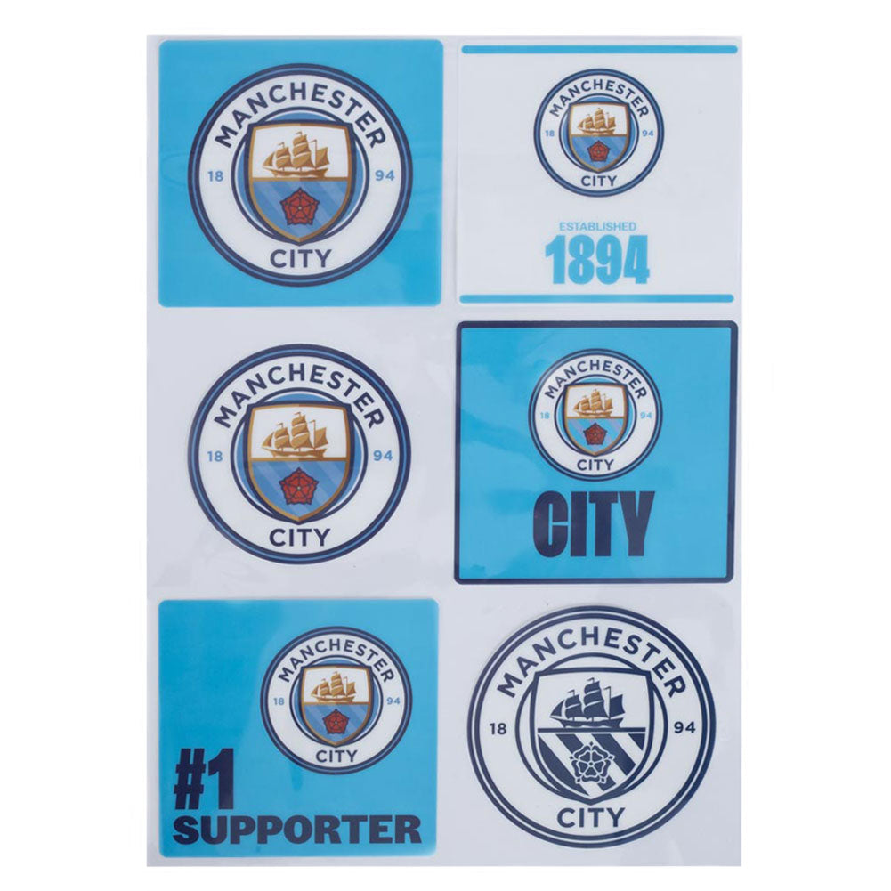 Manchester City FC Car Decal Set - Shop Car Accessories At Gift Moments - 1