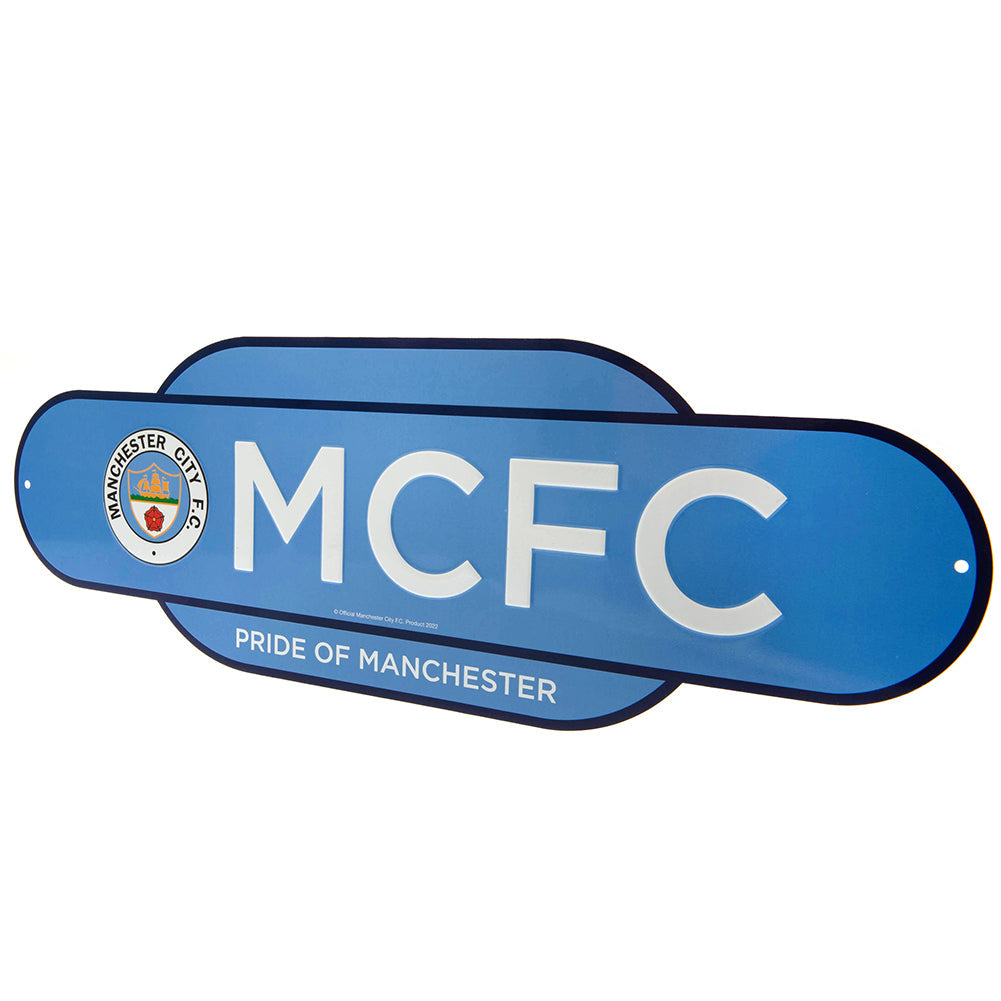 Manchester City FC Colour Retro Sign: 3 - Signs & Plaques By Manchester City