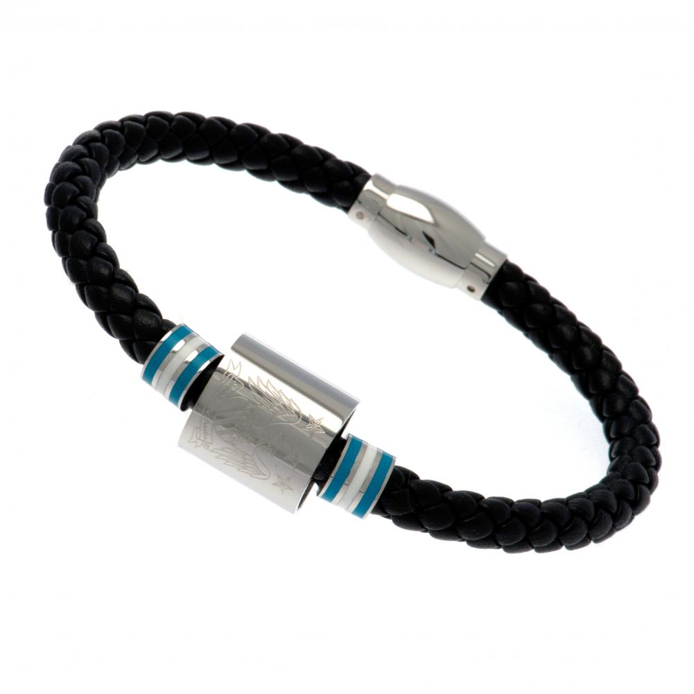 Manchester City FC Colour Ring Leather Bracelet: 1 - Jewellery By Manchester City