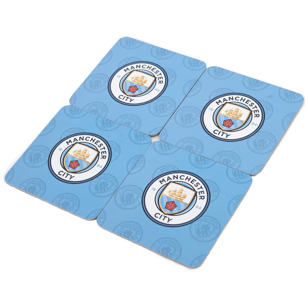 Manchester City FC 4pk Cork Coaster: 2 - Coasters By Manchester City