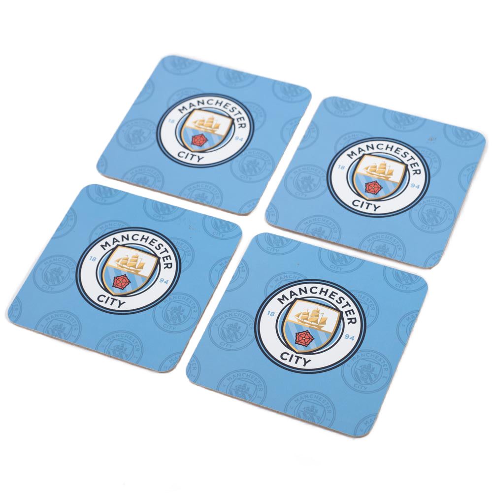 Manchester City FC 4pk Cork Coaster: 1 - Coasters By Manchester City