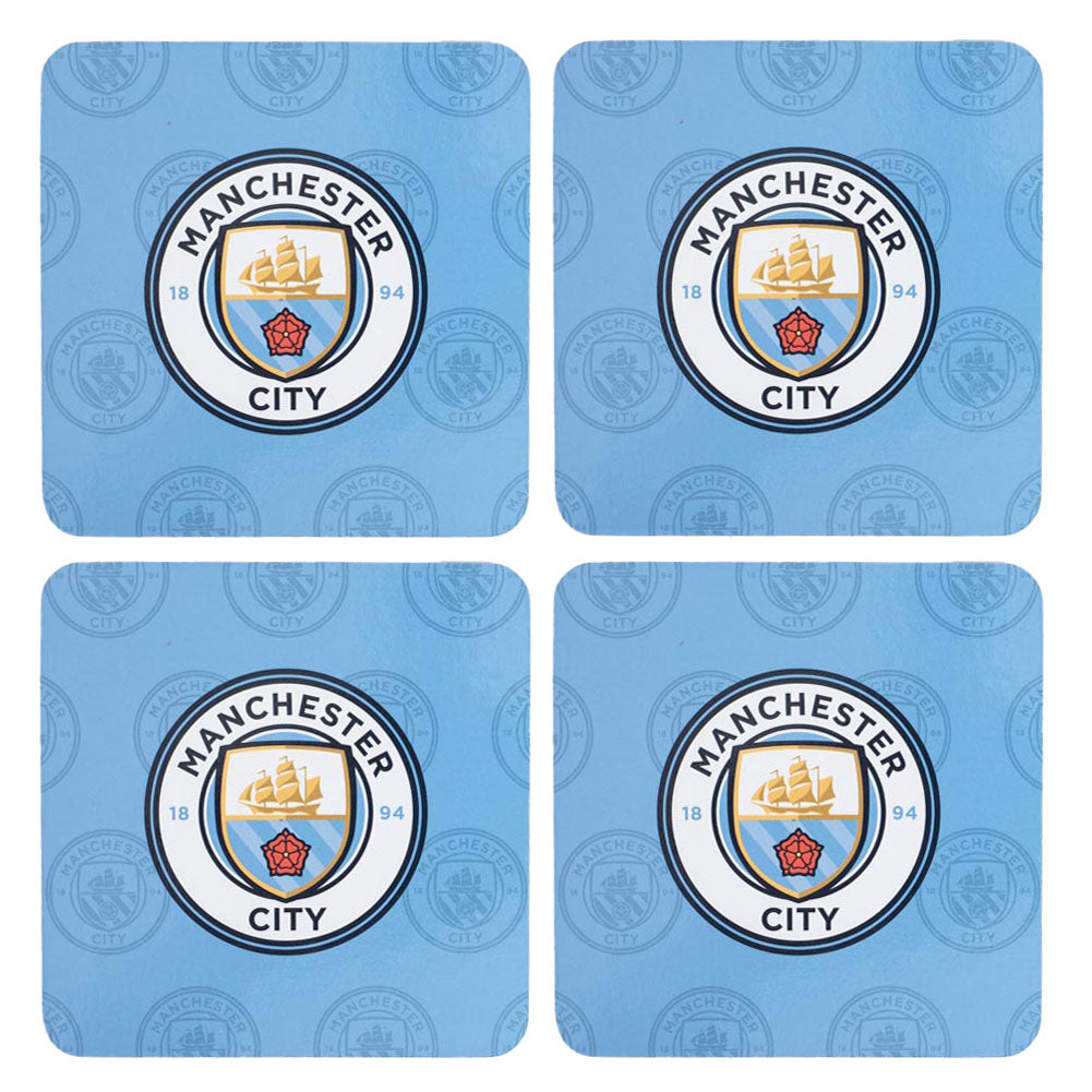 Manchester City FC 4pk Cork Coaster: 3 - Coasters By Manchester City
