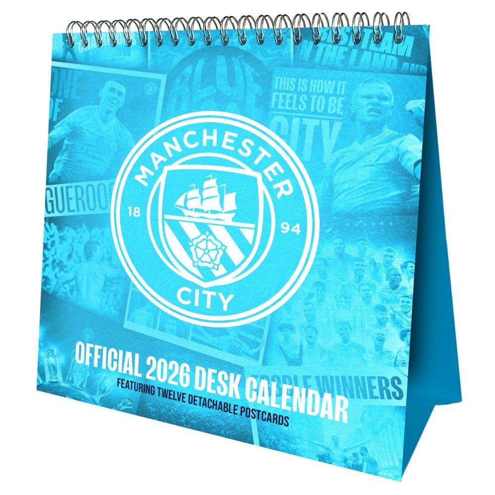Manchester City FC Desktop Calendar 2026: 1 - Calendars By Manchester City