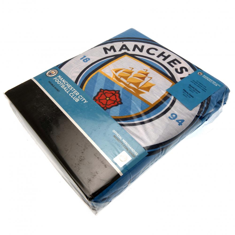 Manchester City FC Pulse Double Duvet Set: 3 - Bedroom By Manchester City