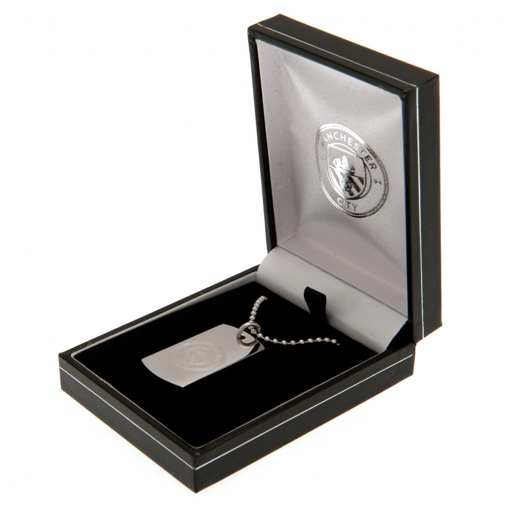 Manchester City FC Engraved Dog Tag & Chain: 1 - Jewellery By Manchester City