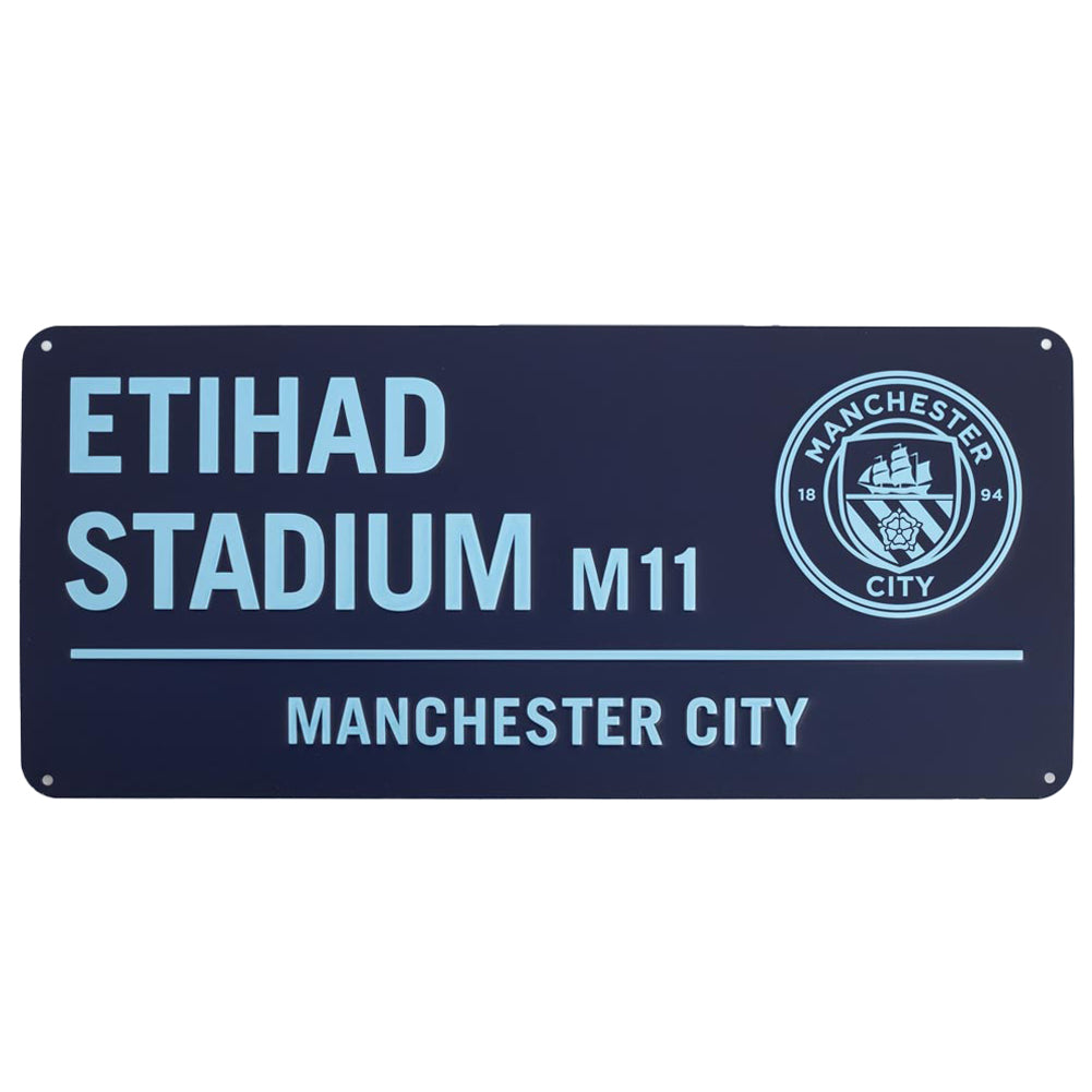 Manchester City FC Two Tone Street Sign - Shop Signs & Plaques At Gift Moments - 1