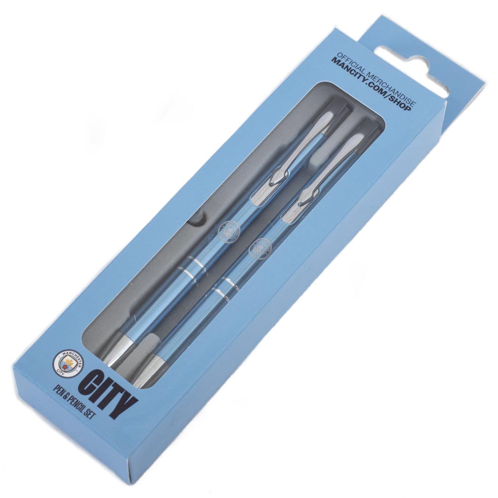 Manchester City FC Executive Pen & Pencil Set - Shop Pens At Gift Moments - 3