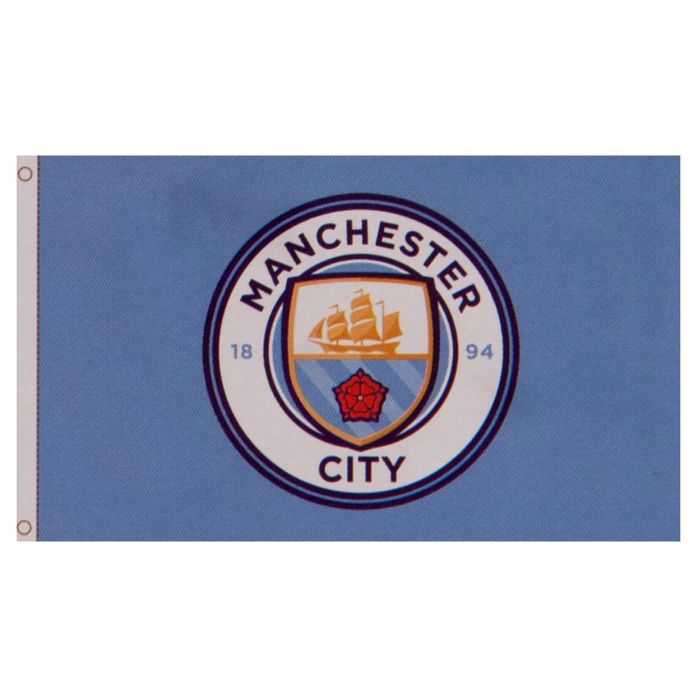 Manchester City FC Core Crest Flag: 2 - Flags & Banners By Manchester City