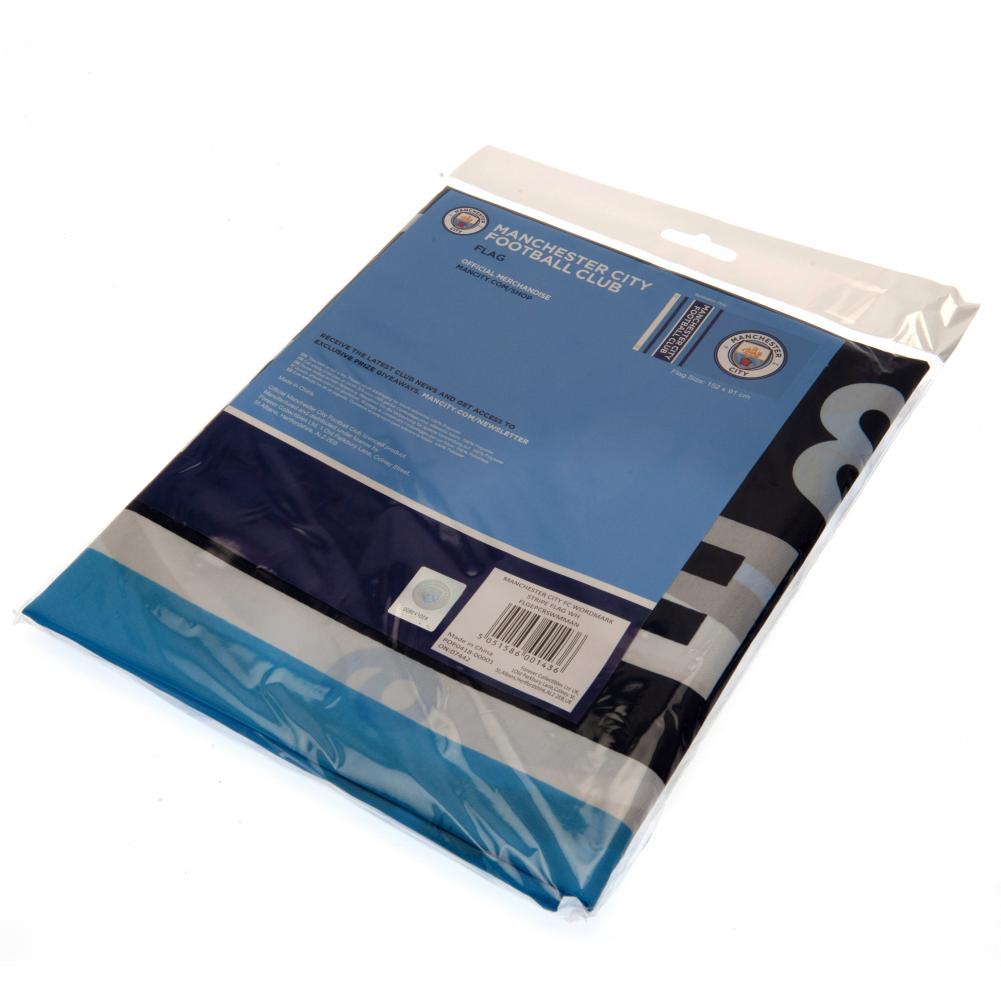 Manchester City FC Wordmark Flag: 4 - Flags & Banners By Manchester City