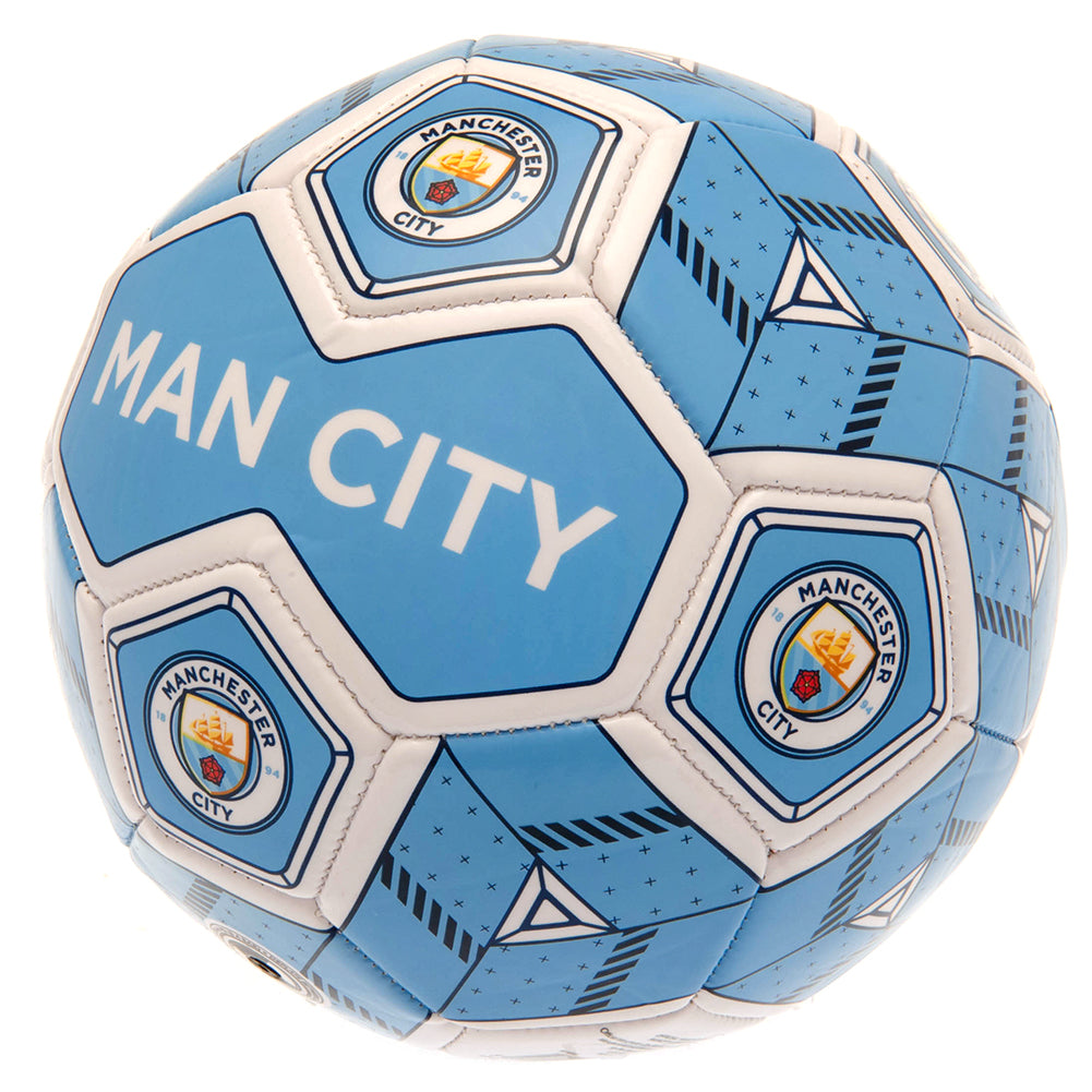 Manchester City FC Hex Size 3 Football - Shop Balls At Gift Moments - 1