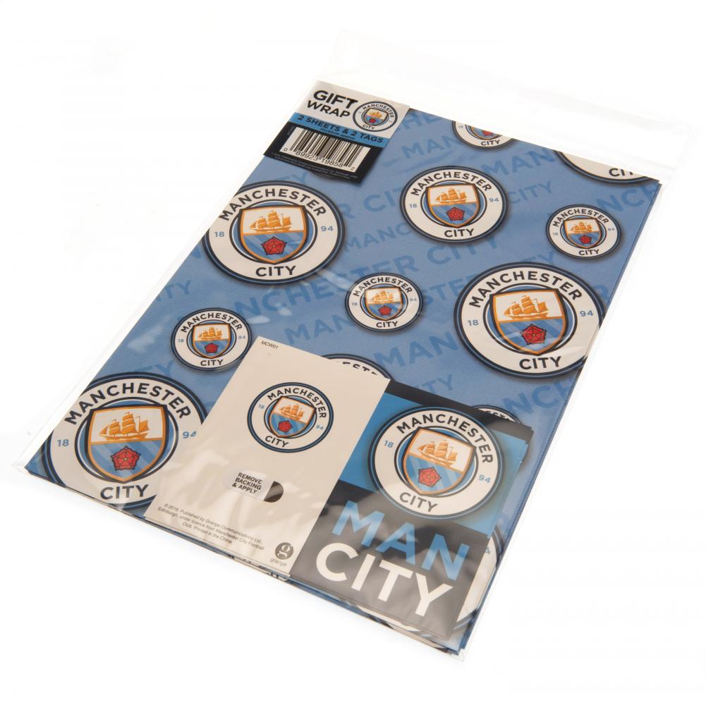 Manchester City FC Crest Gift Wrap: 4 - Gift Wrap & Bags By Manchester City