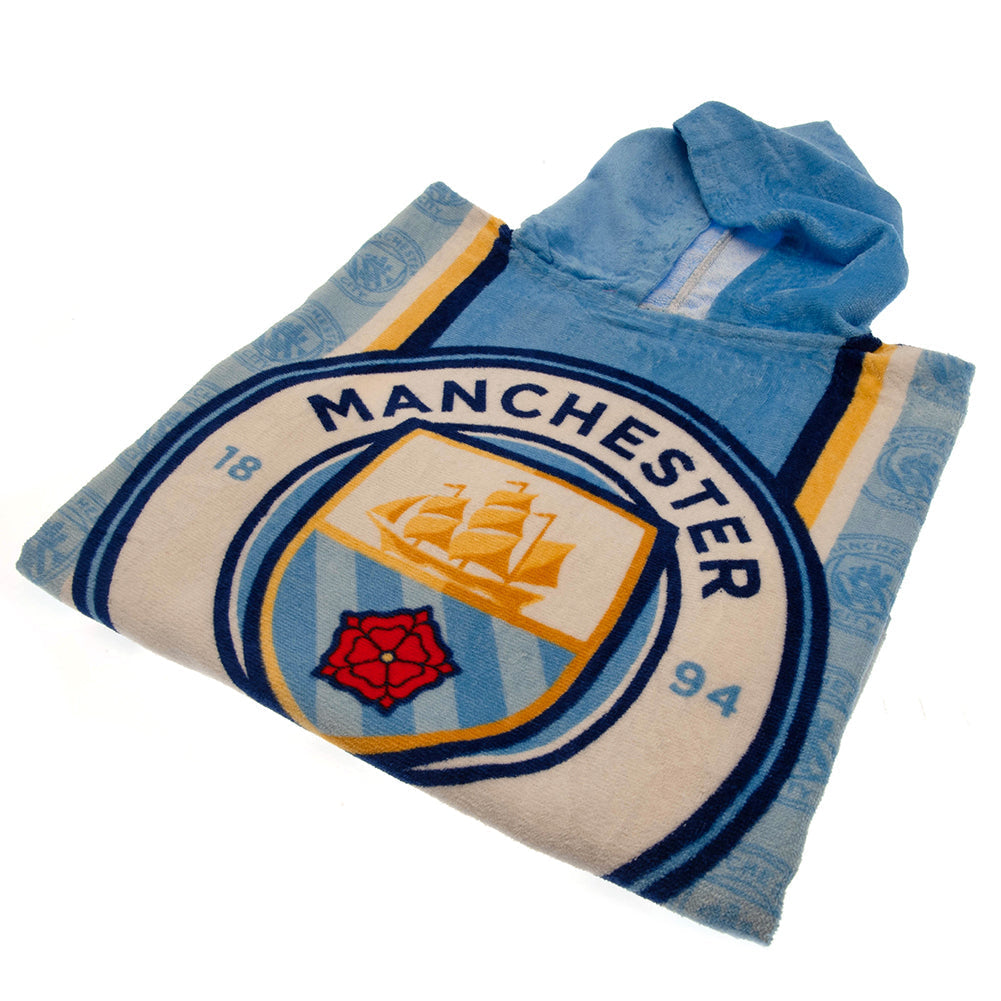Manchester City FC Kids Hooded Poncho: 1 - Towels By Manchester City