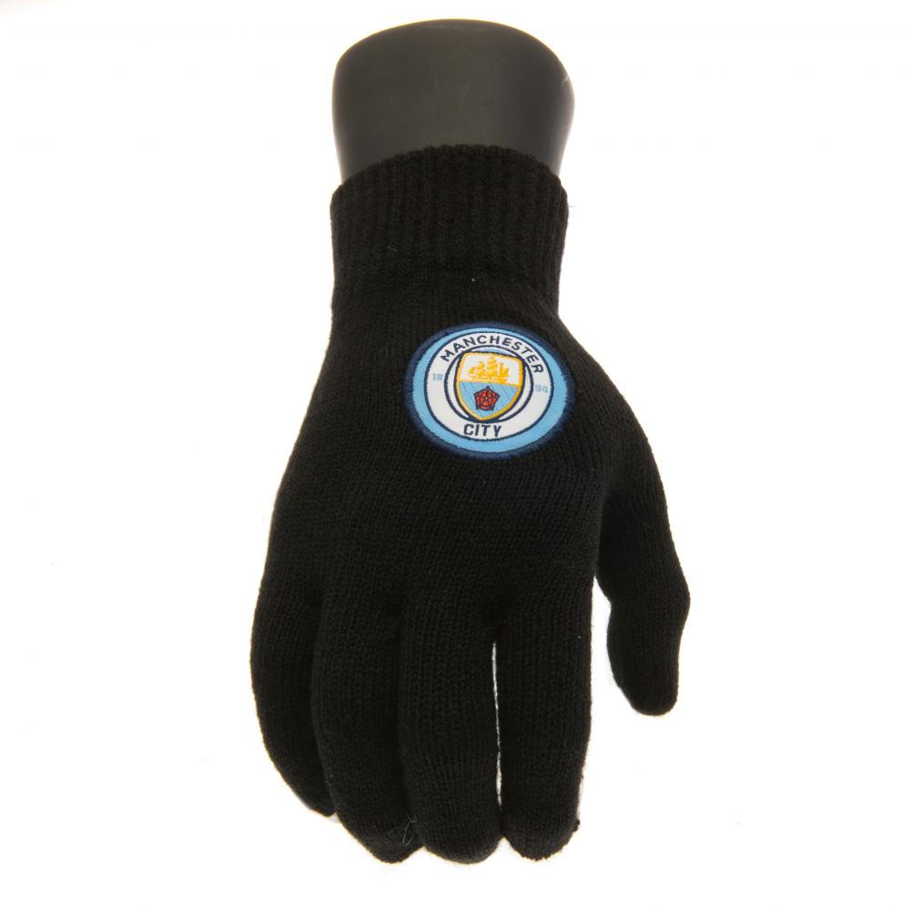 Manchester City FC Knitted Gloves Junior - Shop Gloves At Gift Moments - 2